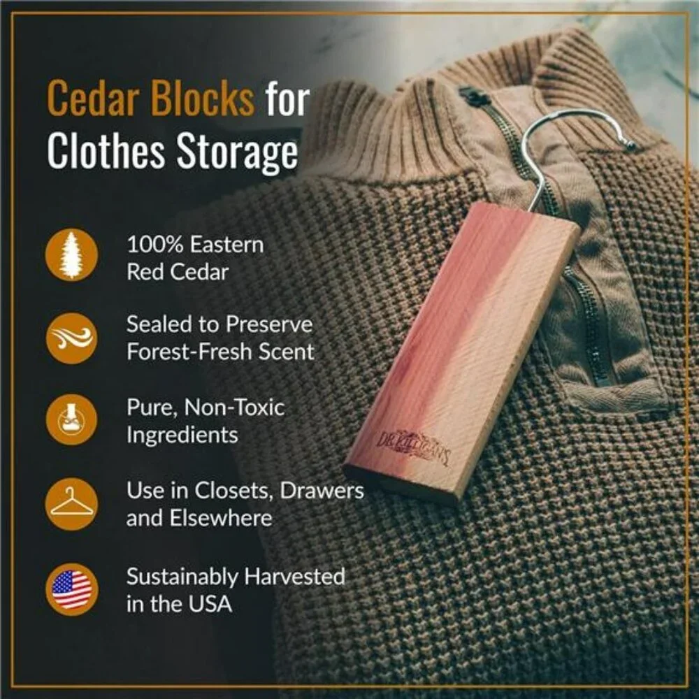 Cedarwood Planks 10 Pack Natural Moth Repellent Closet Drawer Clothes Protection